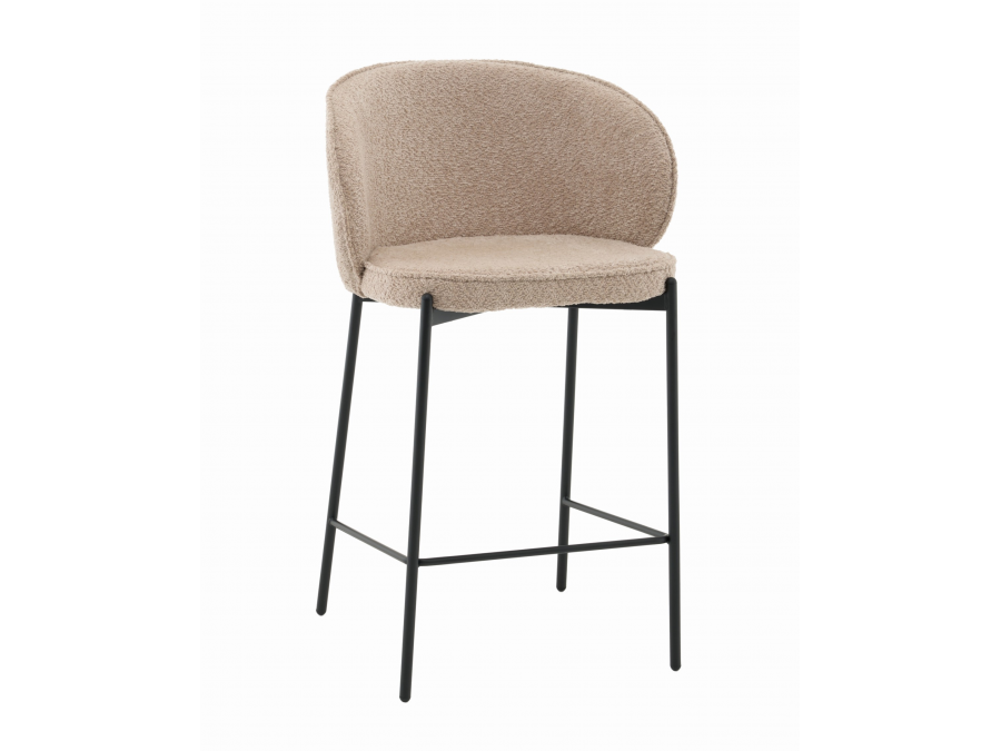 Стул полубарный Тисдейл букле бежевый
