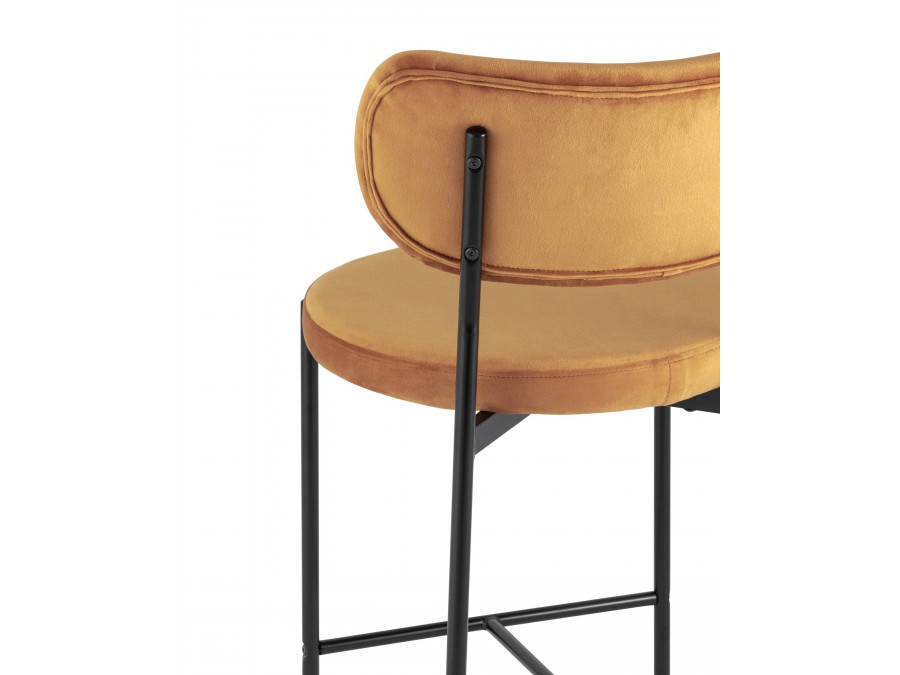 Стул полубарный Барбара велюр терракотовый