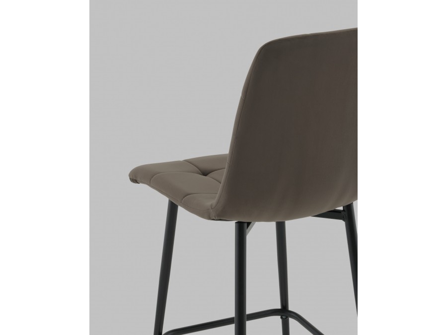 Стул полубарный Одди велюр темно-серый