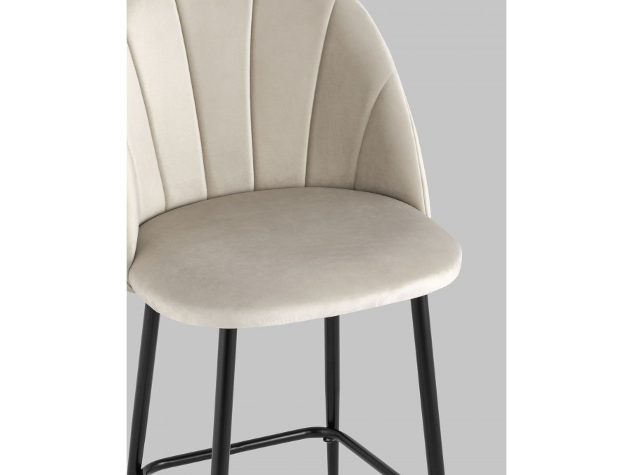 Стул полубарный Логан SN велюр бежевый