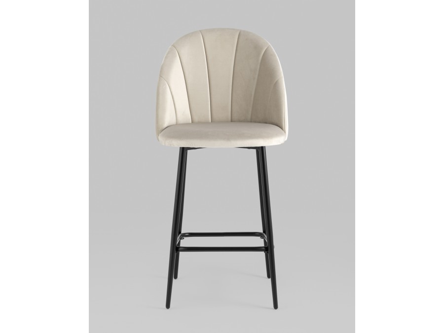 Стул полубарный Логан SN велюр бежевый