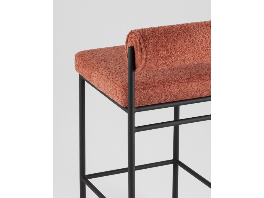 Стул полубарный Балла букле коралловый