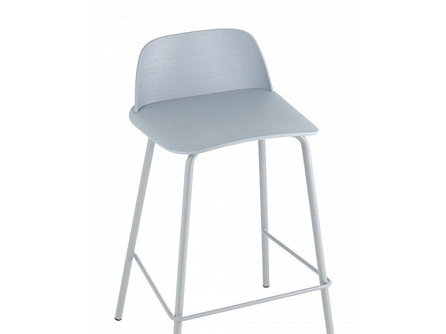 Стул полубарный Mist серо-голубой