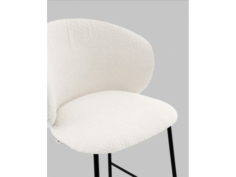 Стул полубарный Блейз букле белый