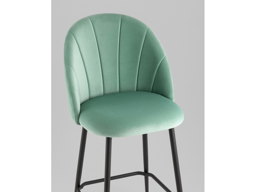 Стул полубарный Логан SN велюр фисташковый