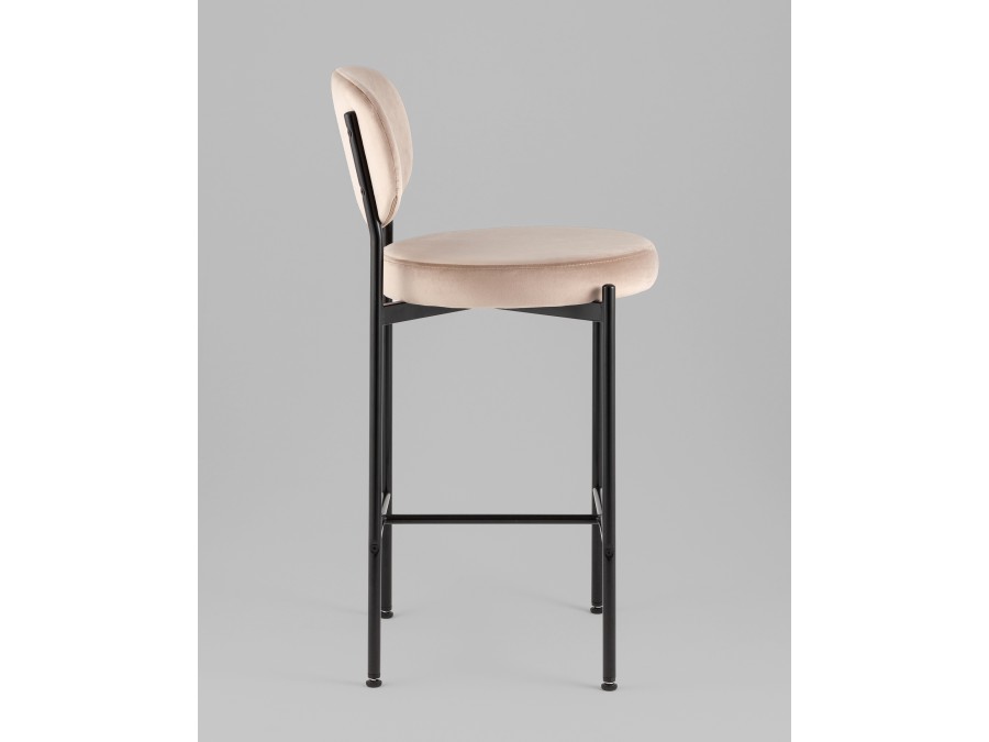 Стул полубарный Бриф VD велюр бежевый