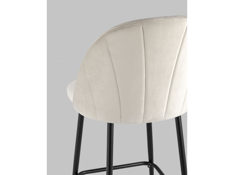 Стул полубарный Логан SN велюр бежевый