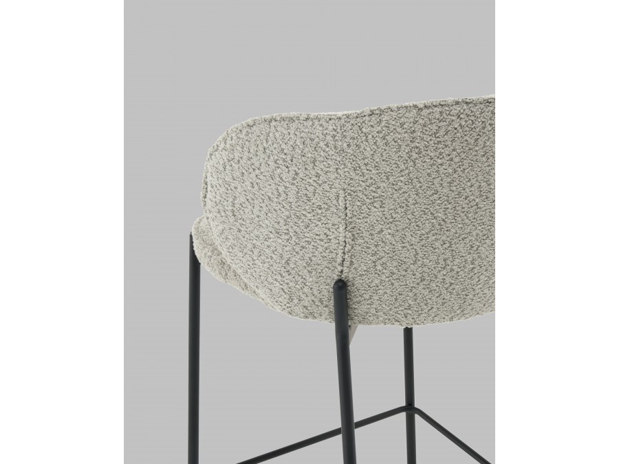 Стул полубарный Тисдейл букле светло-зеленый