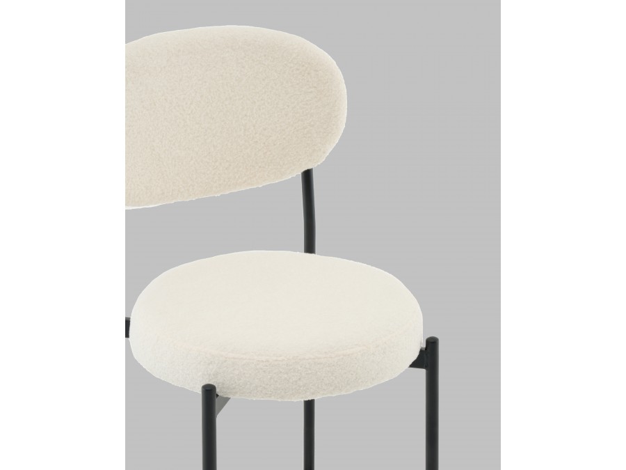 Стул полубарный Бриф DD букле молочный