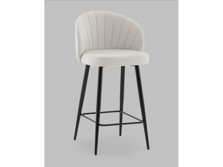 Стул полубарный Ханнингем велюр жемчужный