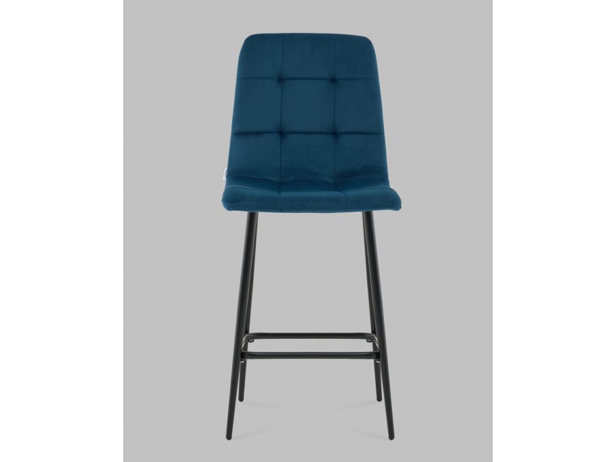 Стул полубарный Одди велюр синий