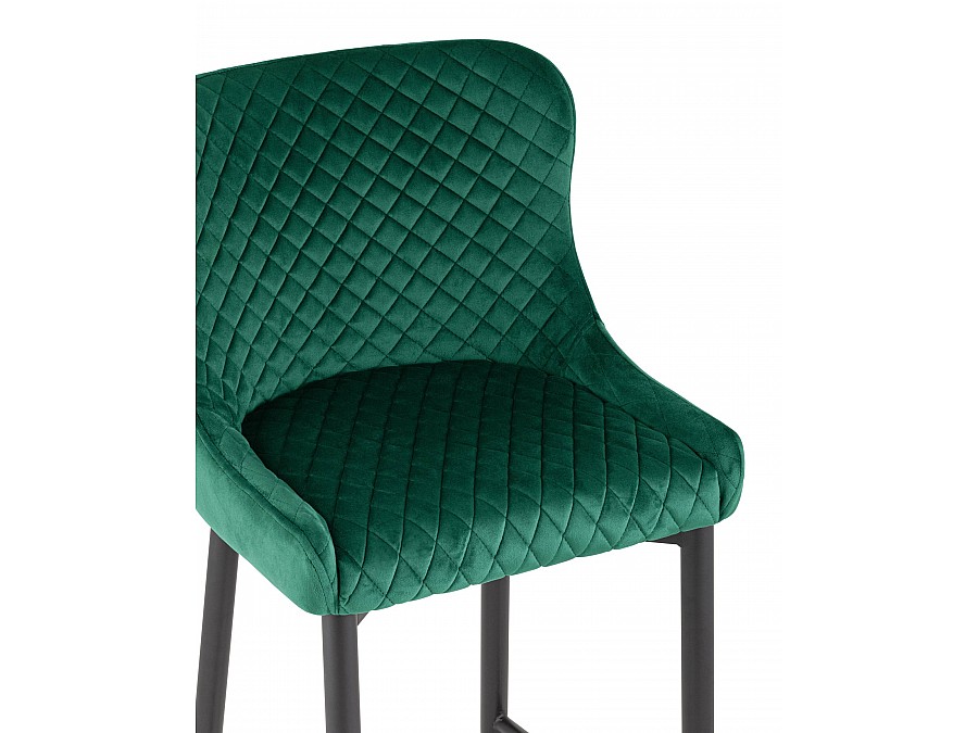 Стул полубарный Ститч велюр изумрудный
