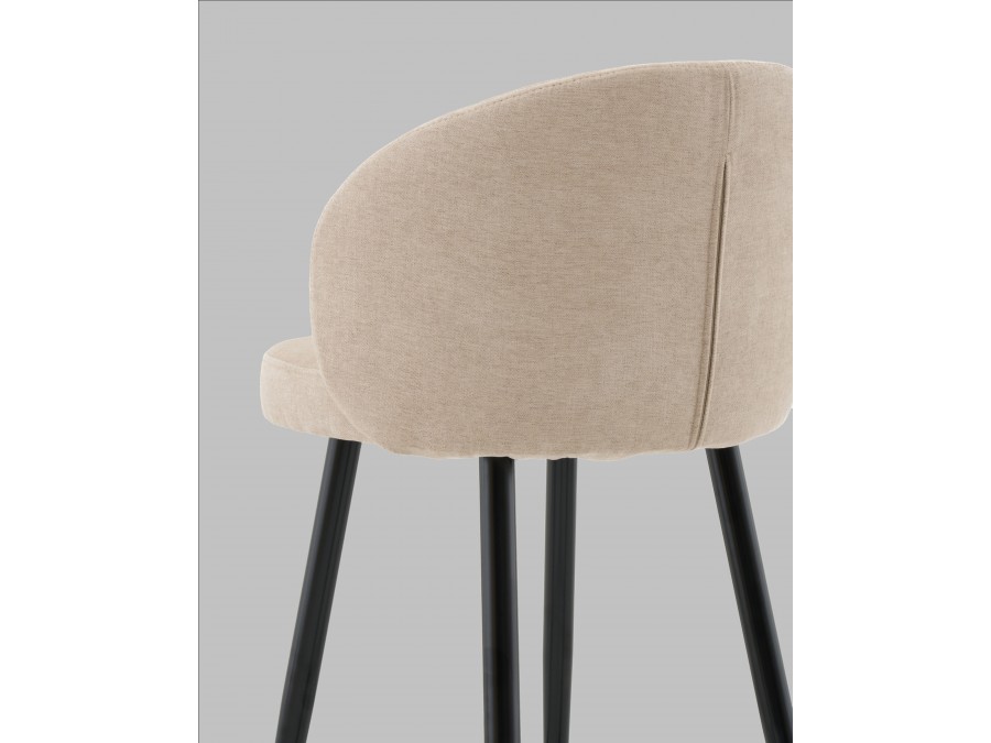 Стул полубарный Ханнингем велюр бежевый