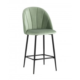 Стул полубарный Логан велюр фисташковый
