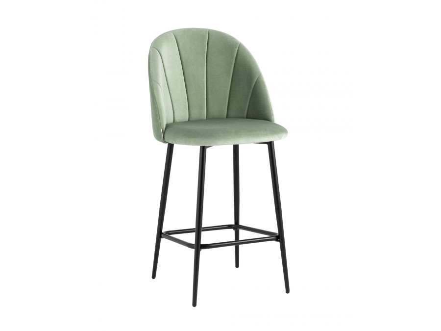 Стул полубарный Логан велюр фисташковый