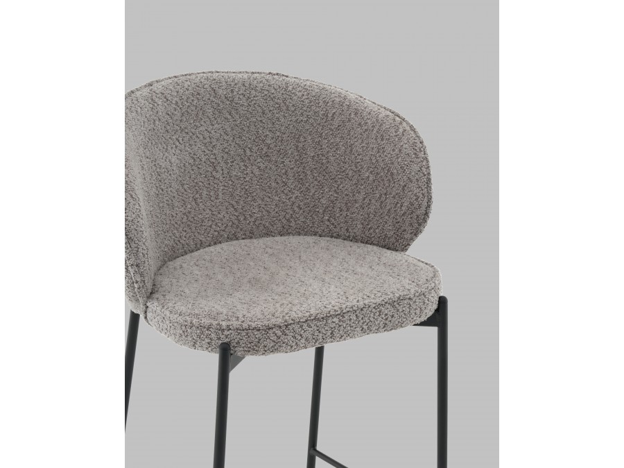 Стул полубарный Тисдейл букле серый