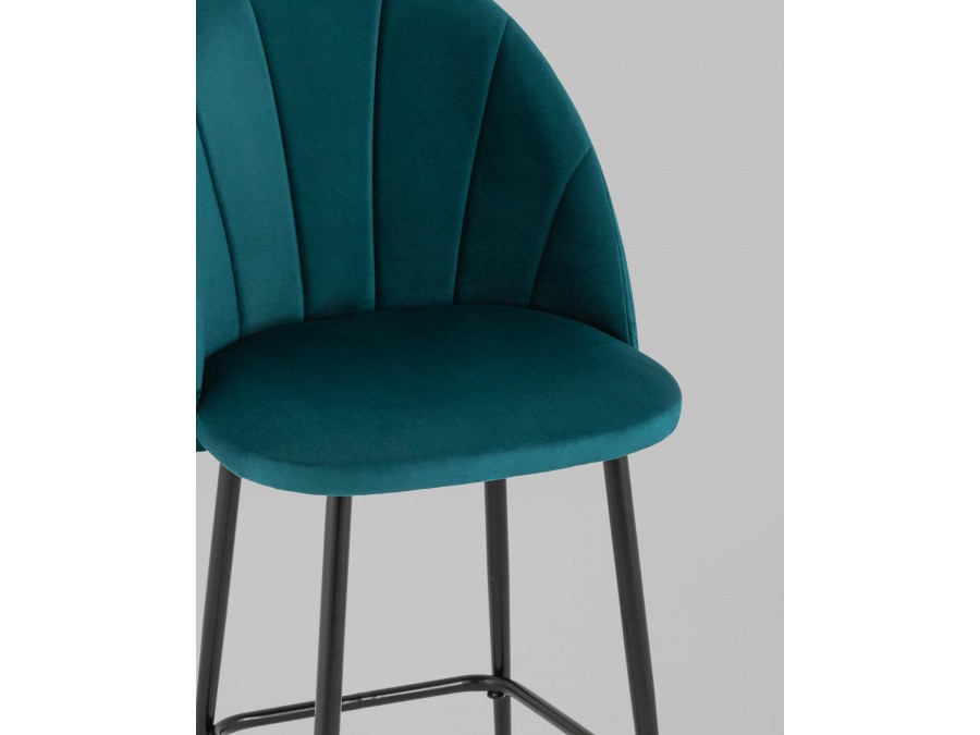Стул полубарный Логан SN велюр изумрудный