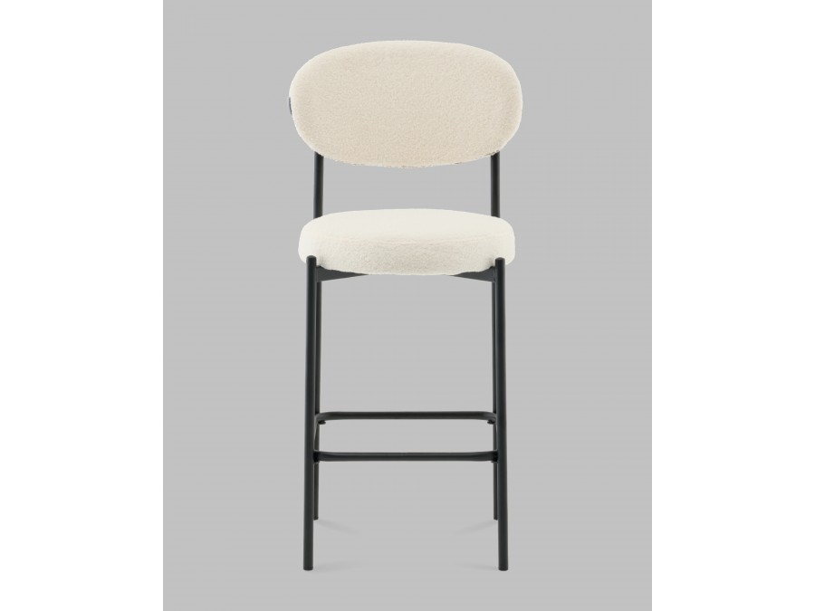 Стул полубарный Бриф DD букле молочный