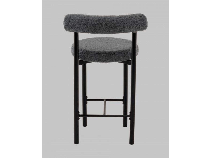 Стул полубарный Флорео букле темно-серый
