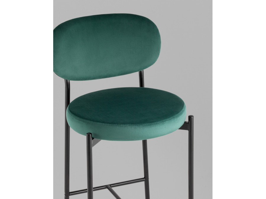 Стул полубарный Бриф VD велюр зеленый