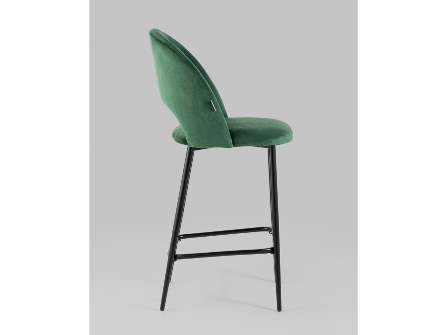 Стул полубарный Меган SN велюр зеленый