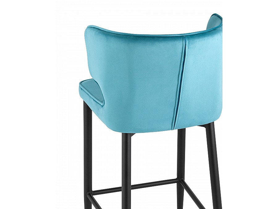 Стул полубарный Матео велюр темно-бирюзовый