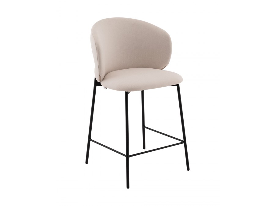 Стул полубарный Блейз велюр молочный