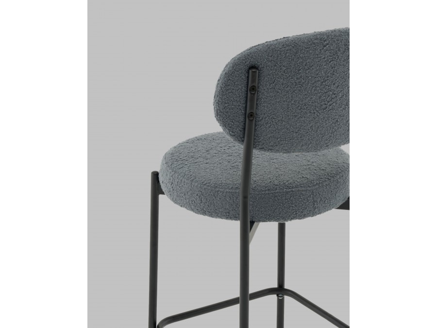 Стул полубарный Бриф DD букле темно-серый