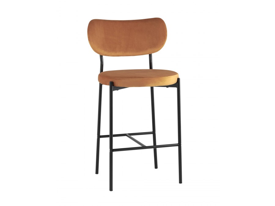 Стул полубарный Барбара велюр терракотовый