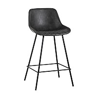 Стул полубарный TEXAS экокожа серый