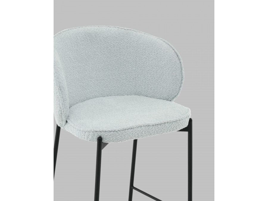 Стул полубарный Тисдейл букле светло-голубой