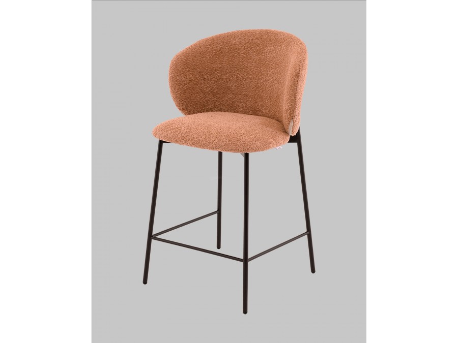 Стул полубарный Блейз букле терракотовый