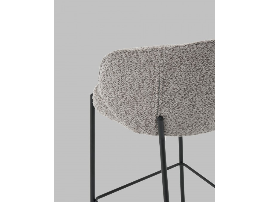 Стул полубарный Тисдейл букле серый