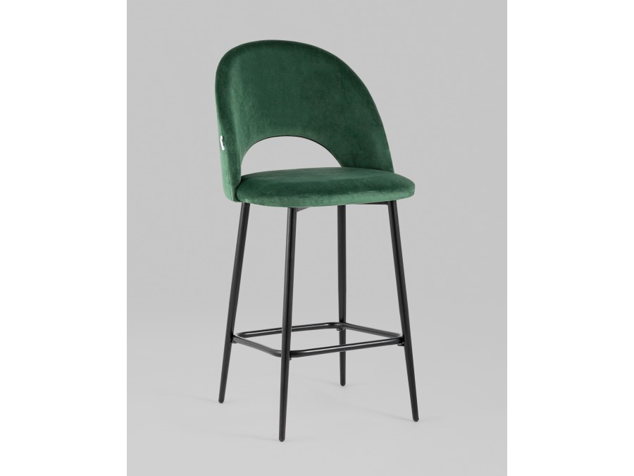 Стул полубарный Меган SN велюр зеленый