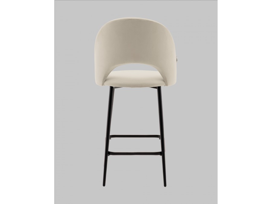 Стул полубарный Меган SN велюр бежевый