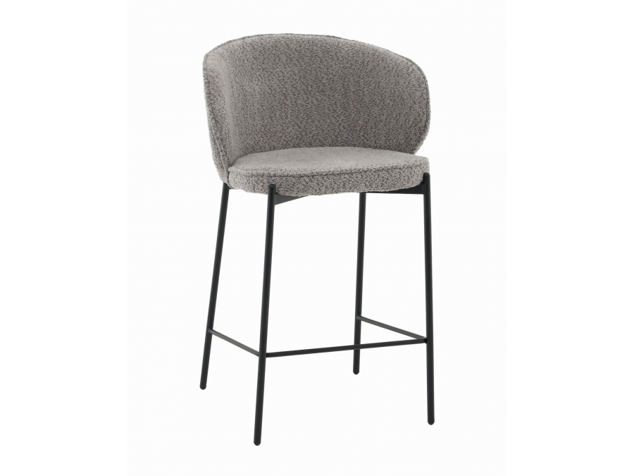 Стул полубарный Тисдейл букле серый