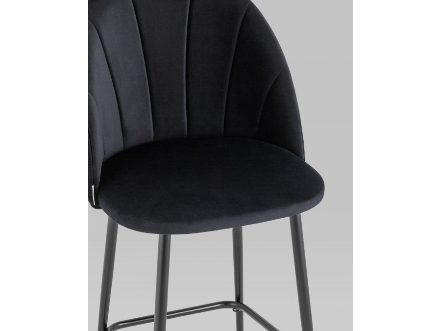 Стул полубарный Логан SN велюр черный