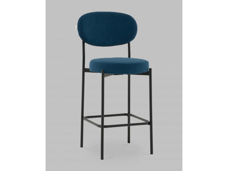 Стул Полубарный Бриф DD велюр синий