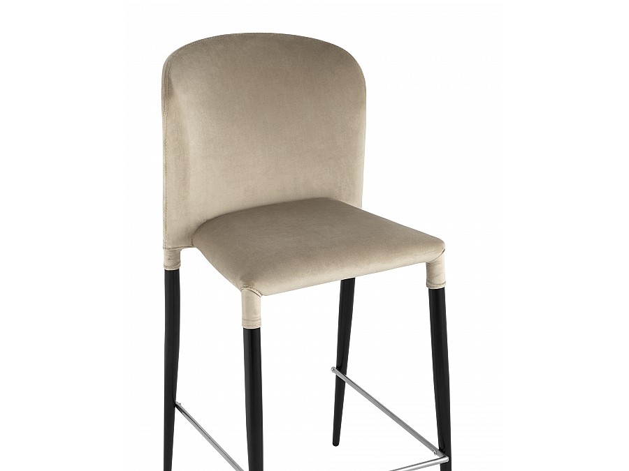 Стул полубарный Лори велюр бежевый