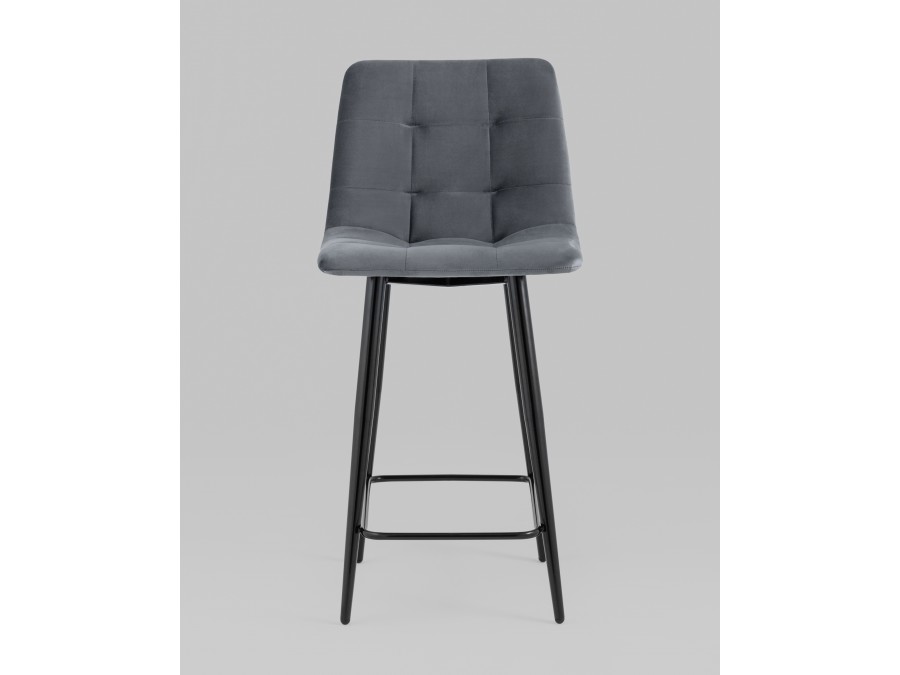 Стул полубарный Джанго велюр тёмно-серый 2 шт.