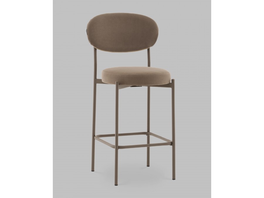 Стул Полубарный Бриф DD велюр капучино каркас капучино муар