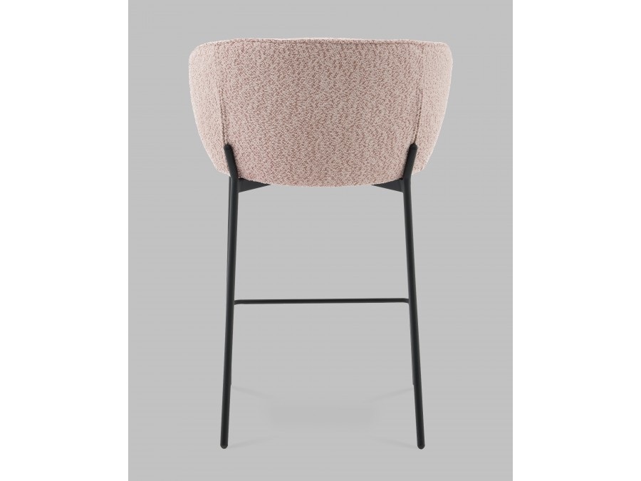 Стул полубарный Тисдейл букле розово-персиковый