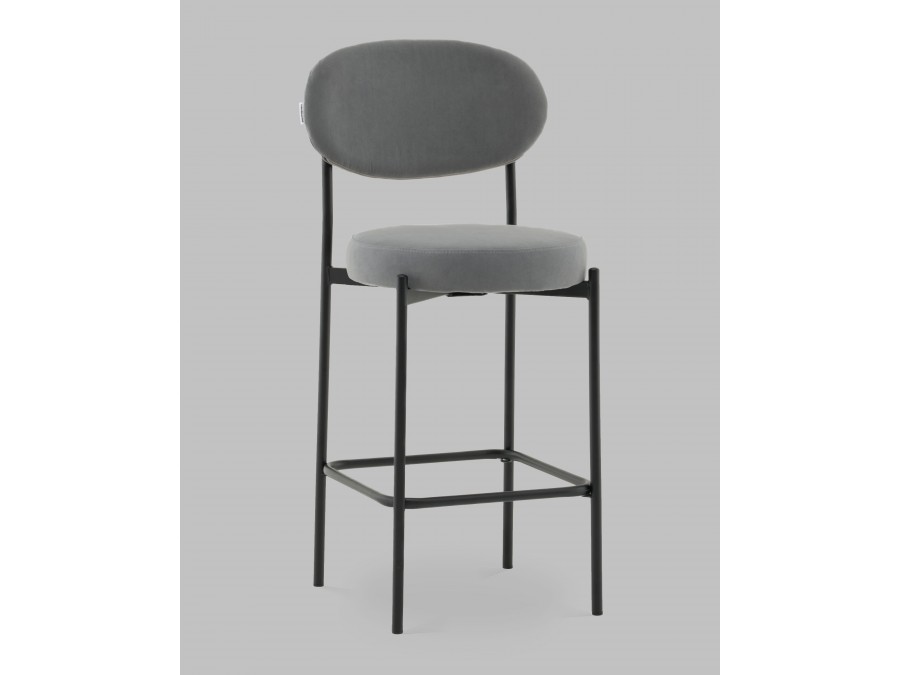 Стул Полубарный Бриф DD велюр серый