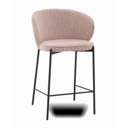 Стул полубарный Тисдейл букле розово-персиковый