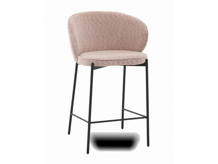 Стул полубарный Тисдейл букле розово-персиковый