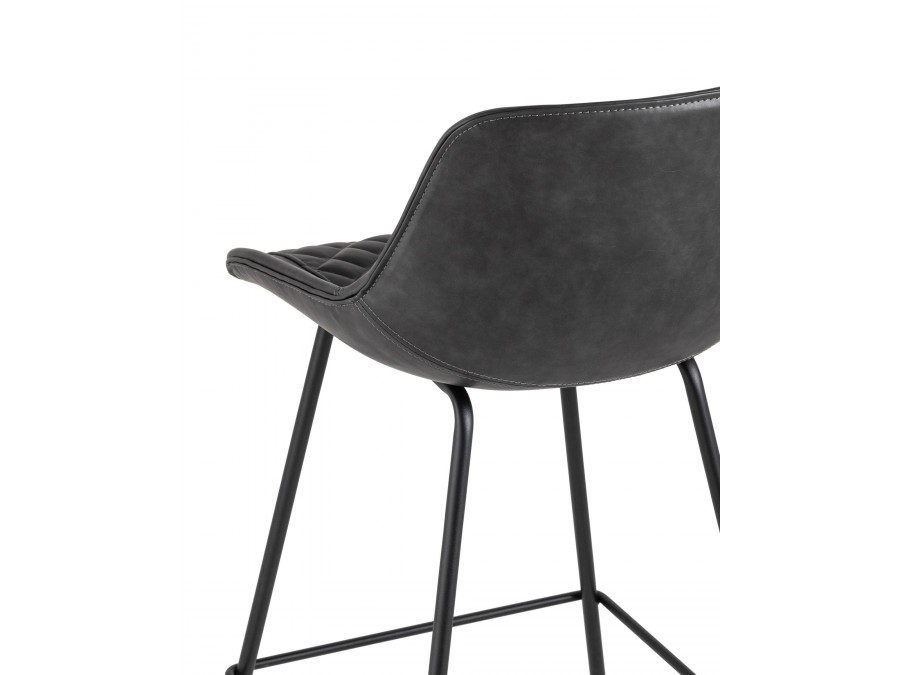 Стул полубарный TEXAS экокожа серый