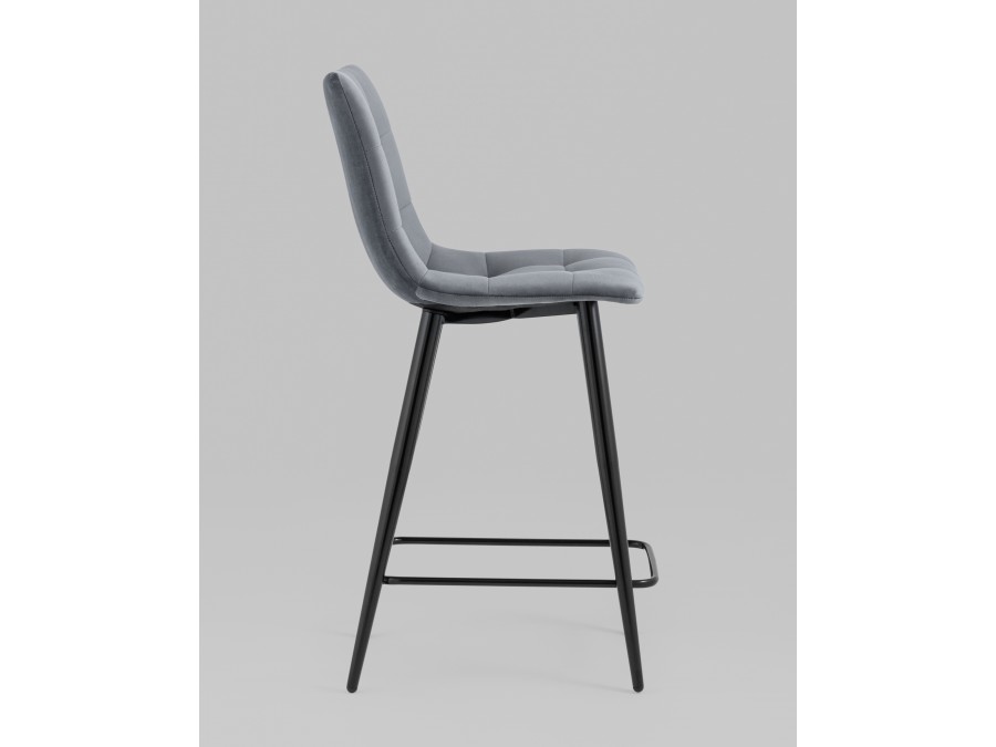 Стул полубарный Джанго велюр тёмно-серый 2 шт.