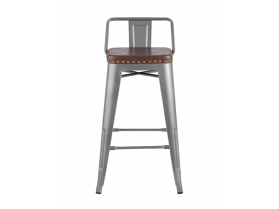 Стул полубарный TOLIX SOFT серебристый