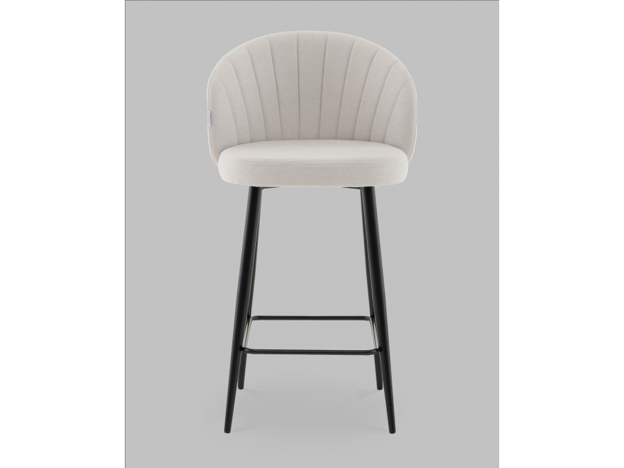 Стул полубарный Ханнингем велюр жемчужный