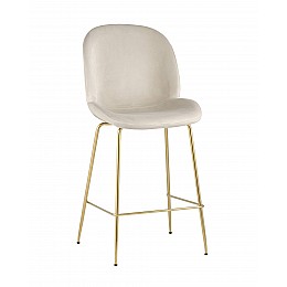 Стул полубарный Beetle со спинкой бежевый